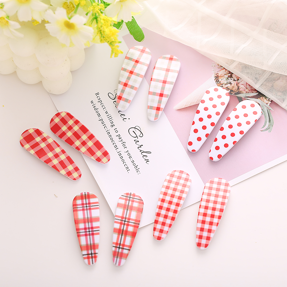 Kẹp Tóc Họa Tiết Chấm Bi Đơn Giản Phong Cách Hàn Quốc