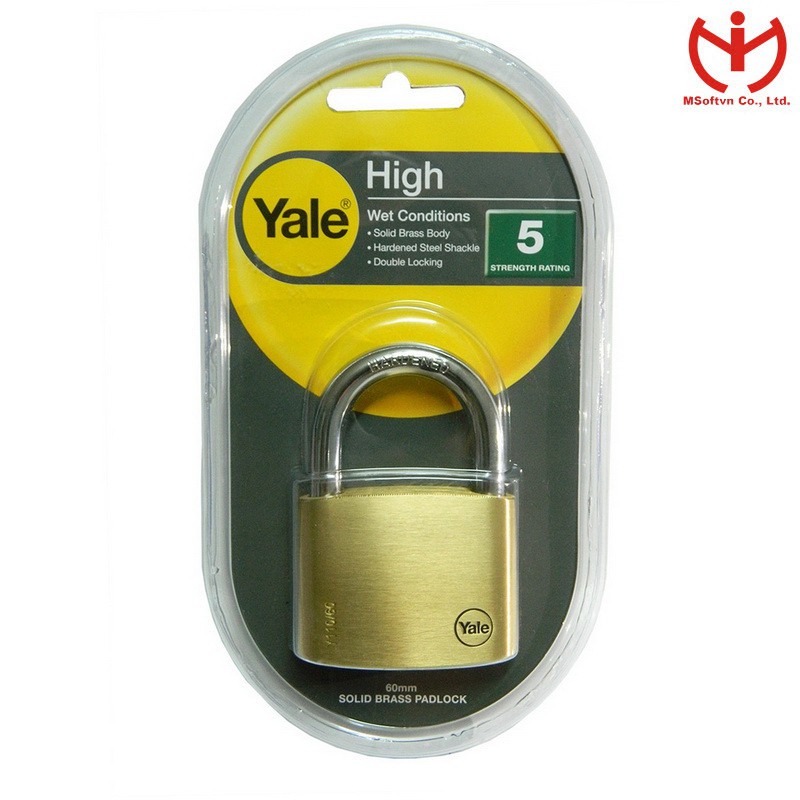 [Hỏa tốc HCM] Khóa Yale Y110/60/135/1 thân đồng 60mm 3 chìa răng cưa - MSOFT