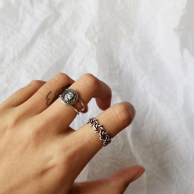 Nhẫn hình ngôi sao nối phong cách cổ điển cá tính