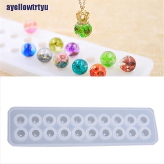 Khuôn silicon hình bóng tròn hỗ trợ tự làm trang sức nhựa resin