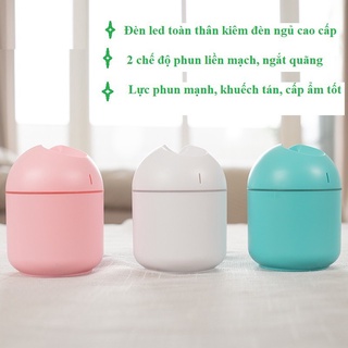 Máy Phun Sương Tạo Độ Ẩm Khuếch Tán Tinh Dầu Mini H6 220ml Cổng Usb Đèn Led Đổi Màu Dùng Làm Đèn Ngủ Trang Trí Để Bàn