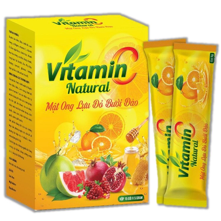 THỰC PHẨM BỔ SUNG Vitamin C Natural Gừng Mật ong Lựu đỏ Bưởi Đào