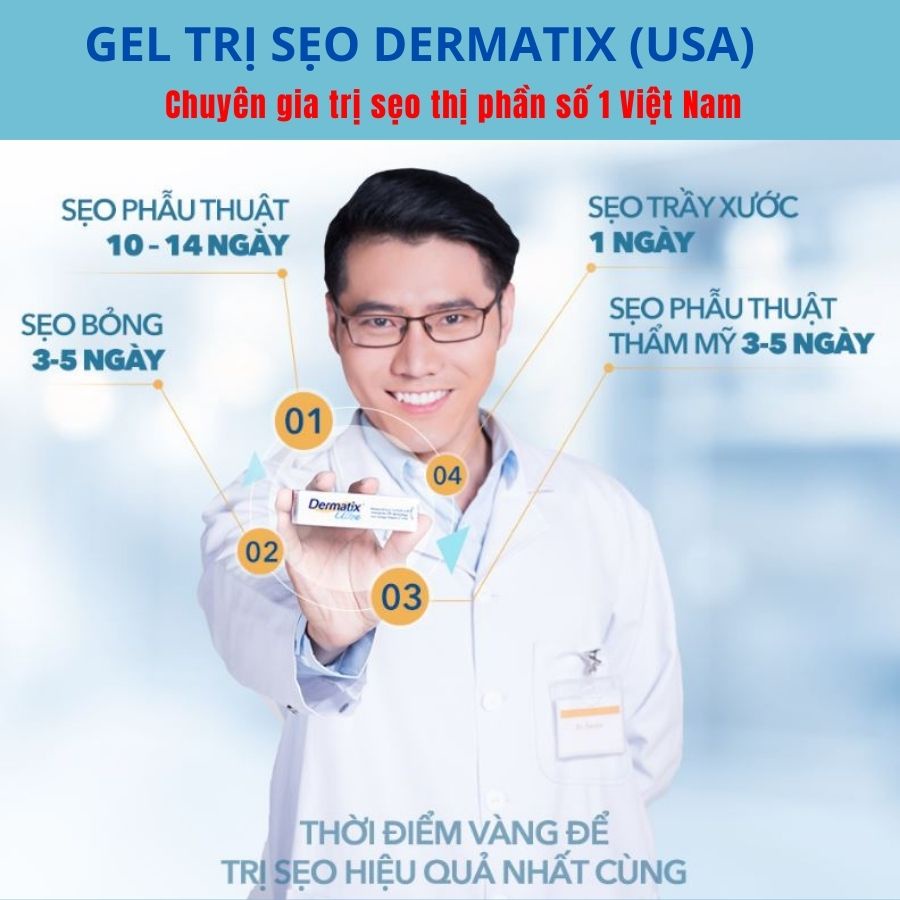 Kem làm mờ sẹo Dermatix Ultra cải thiện Thẹo từ Mỹ - tặng mặt nạ dưỡng da laikou (gói 3gr)