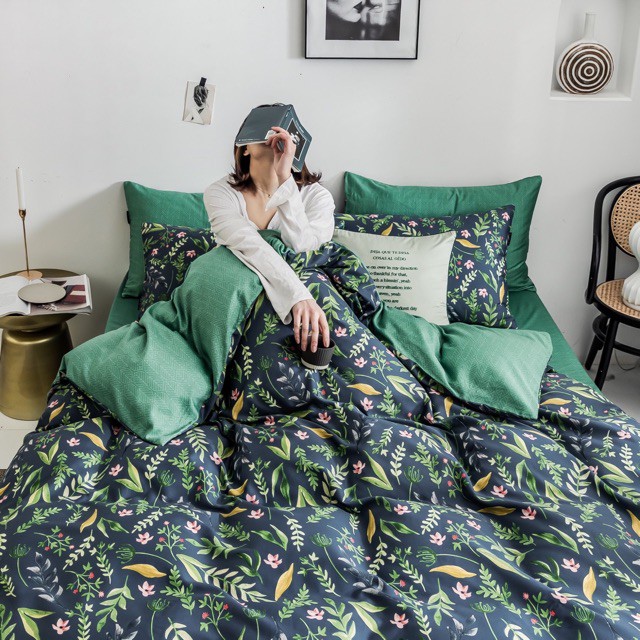 Set chăn ga Tencel hoa 40s hàng đẹp.