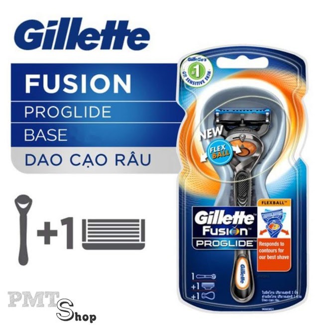 Dao cạo râu cao cấp 5 lưỡi Gillette Fusion Proglide (Cán Dao + Lưỡi Dao + Đầu bảo vệ), MADE IN GERMANY - smartlife.247