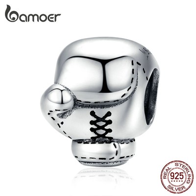 Hạt charm Bamoer bằng bạc 925 hình găng đấm bốc phong cách Châu Âu cá tính