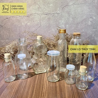 Chai Lọ Thủy Tinh Trang Trí Vintage Quà Tặng, Handmade Decor Xinh Xắn, Đựng Nước Uống