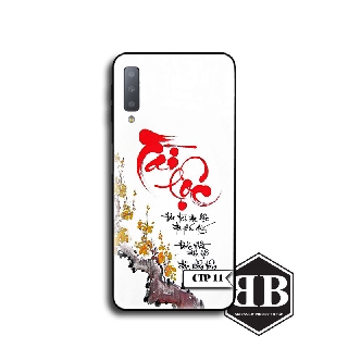 Ốp lưng kính cường lực SAMSUNG A7 2018 / A9 2018 A9S chữ thư pháp in theo yêu cầu