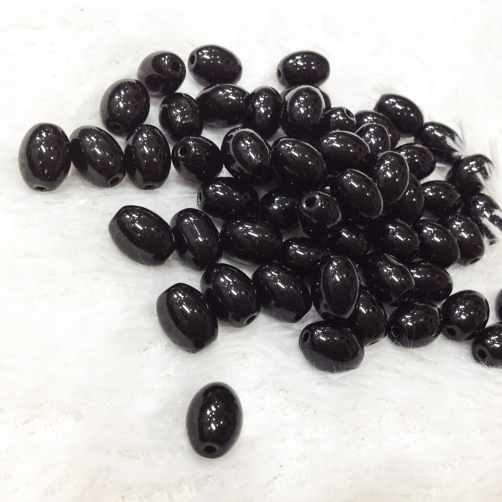 Hạt đá phong thủy dài dùng làm trang sức vòng tay xỏ vòng nhiều màu dễ thương