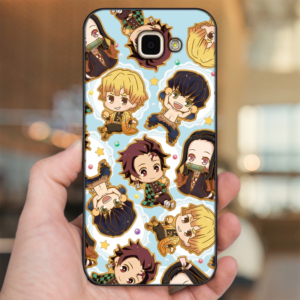 Ốp lưng Samsung A9 Pro viền đen in hình Zenitsu Kimetsu no Yaiba