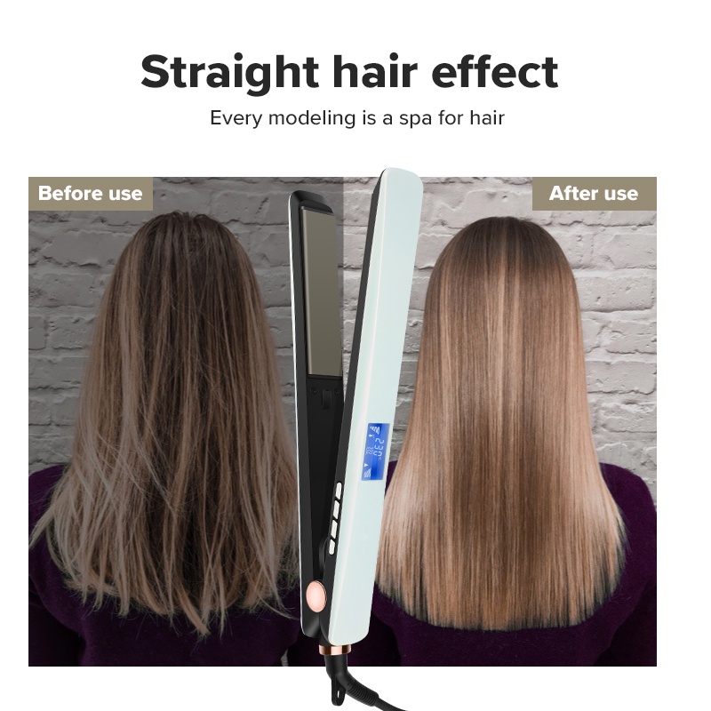 Máy Duỗi Tóc Bằng Titan Màn Hình LCD Chuyên Nghiệp