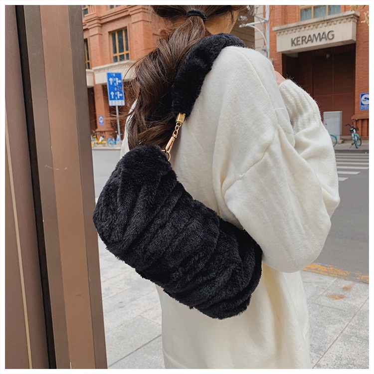 Túi Xách Đeo Vai Phủ Bông Xếp Ly Thời Trang Nữ Đơn Giản 2022