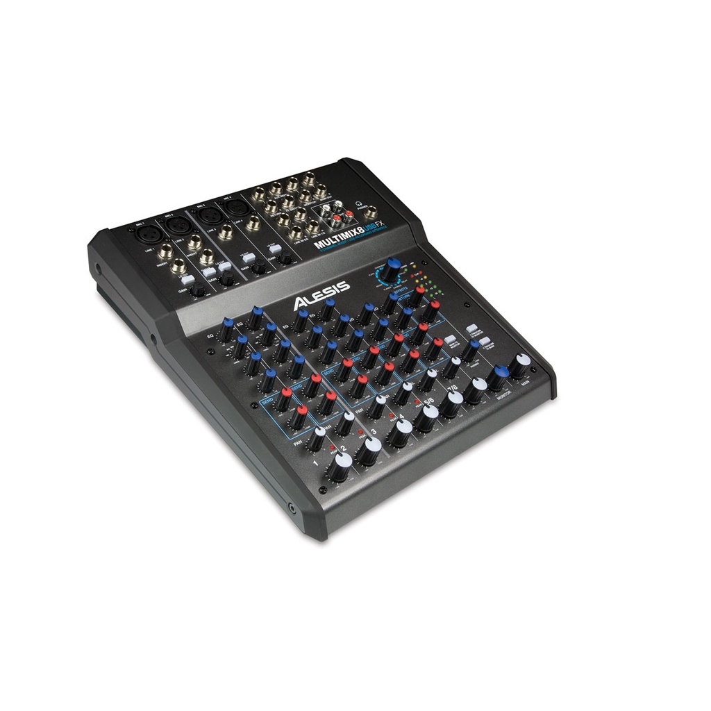 Mixer Alesis Multimix 8 USB FX chính hãng - Mixer 8 line giá rẻ hát karaoke, chơi nhạc cụ - 15 effects cho giọng hát