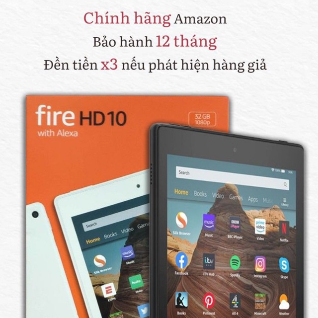 [Mã 151ELSALE1 giảm 5% đơn 3TR] Máy tính bảng Kindle Fire HD 10 (2019) Gen 9 - dung lượng 32GB/64GB | WebRaoVat - webraovat.net.vn