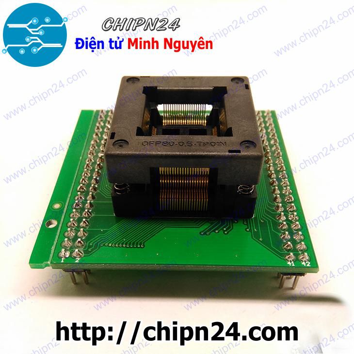 [1 CÁI] Đế nạp IC dán QFP80 - 0.5mm