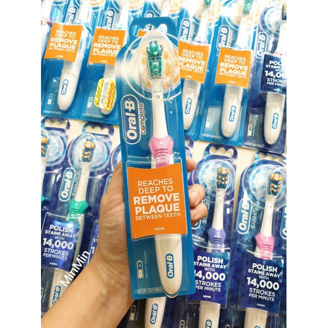 Chăm sóc răng miệng Bàn chải đánh răng bằng pin Oral-B 3D White Action của Đức (có thể thay thế đầu)