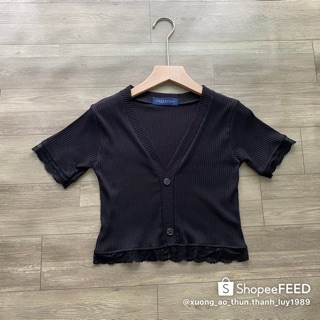 Áo thun crotop phối ren