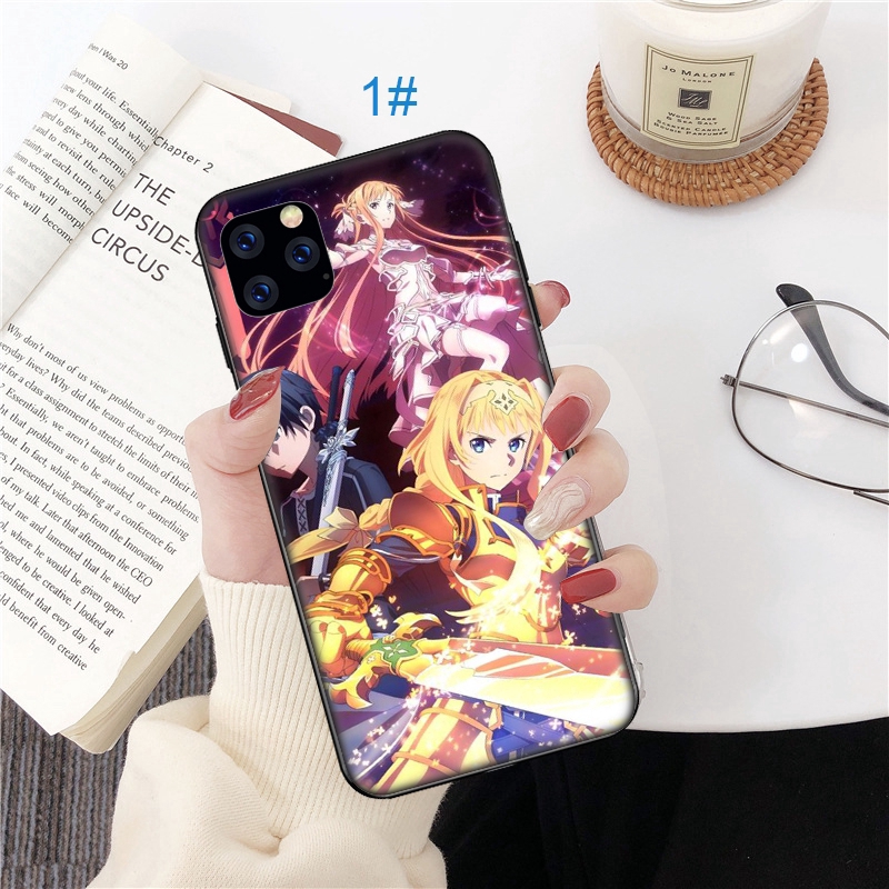 Ốp điện thoại in hình Sword Art Online thích hợp cho iPhone 5 5s Se 6 6S 7 8 Plus X XR Xs Max