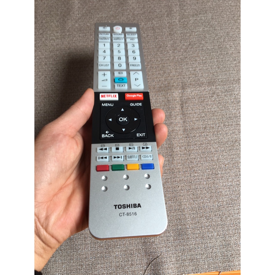 Remote điều khiển tivi Toshiba CT-8516 thay thế các dòng tivi CT-8514, CT-8515, CT-8521