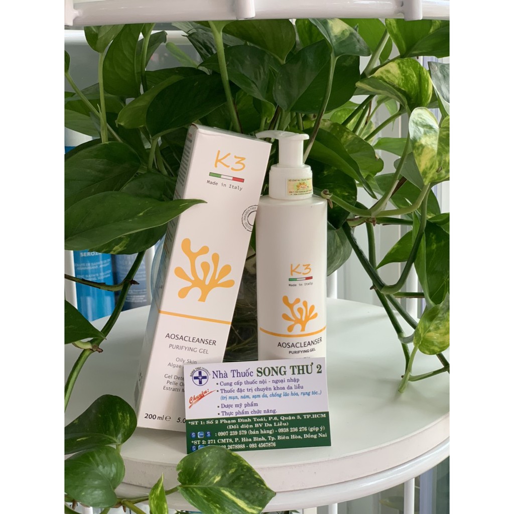 SỮA RỬA MẶT DÀNH CHO DA NHỜN MỤN – K3 AOSACLEANSER PURIFYING GEL