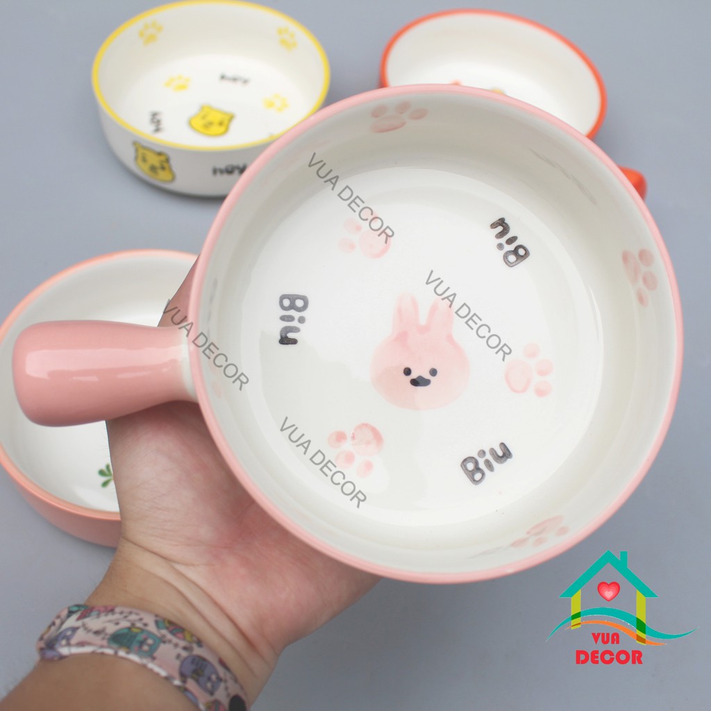 Bát Ăn Cơm 🥣 Bộ Bát Đĩa Sứ Mầu Hồng 🥣 Decor Chén Dĩa Dễ Thương Cute Cao Cấp B93