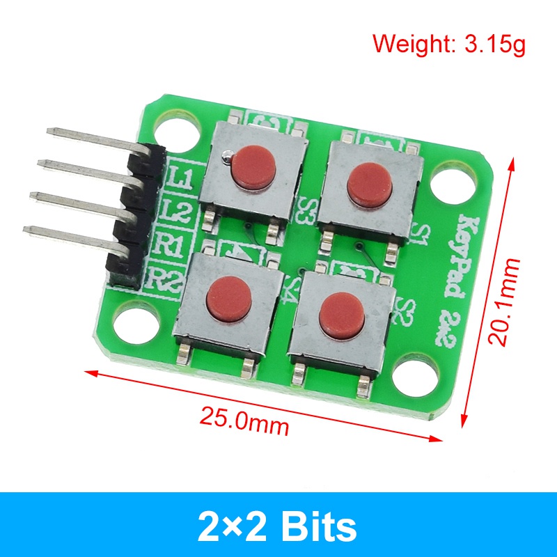 Mô Đun Mở Rộng Bàn Phím Ma Trận 8-bit 1*2/2*2/2*4/4*4