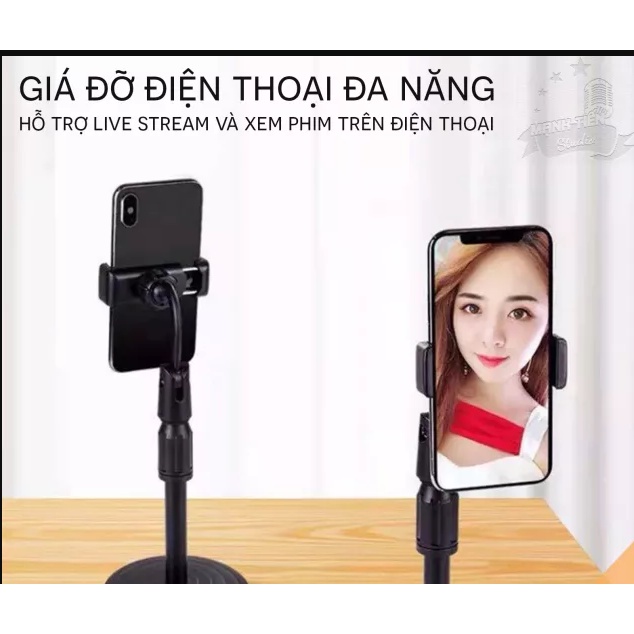 [Giải cứu giá siêu rẻ] Đế để điện thoại - micro livestream loại đặc dày dặn - chân / gậy kẹp phone