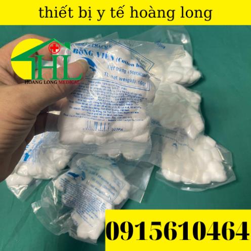 Túi 50 gói Bông gòn viên Bảo Thạch tiệt trùng từng gói 10gr