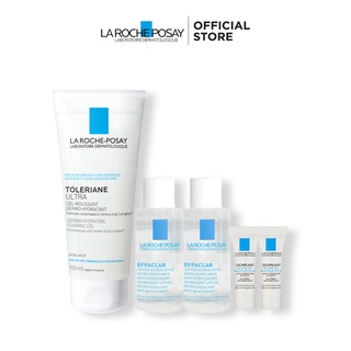 Bộ sản phẩm sữa rửa mặt dạng gel giúp làm sạch dịu nhẹ, dưỡng ẩm và không gây khô da La Roche-Posay Toleriane Ultra Gel