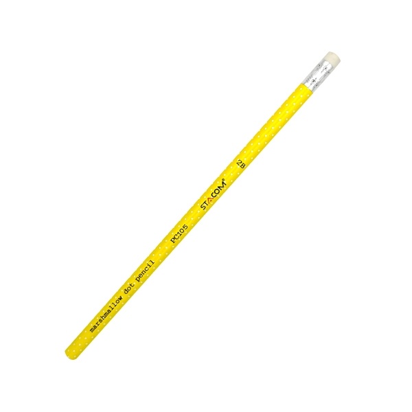 Bút Chì Gỗ 2B Marshmallow Dot - Stacom PC-105 (Mẫu Màu Giao Ngẫu Nhiên)