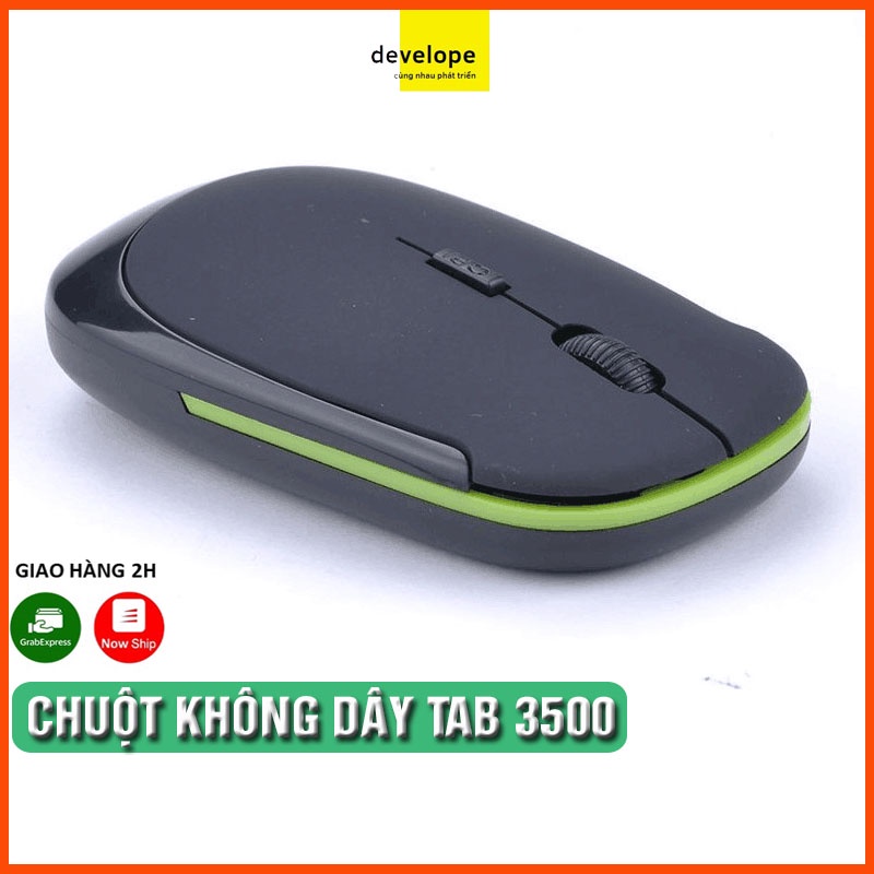 Chuột không dây siêu mỏng TPAB 3500 (Đen) cho văn phòng-DEVELOPE