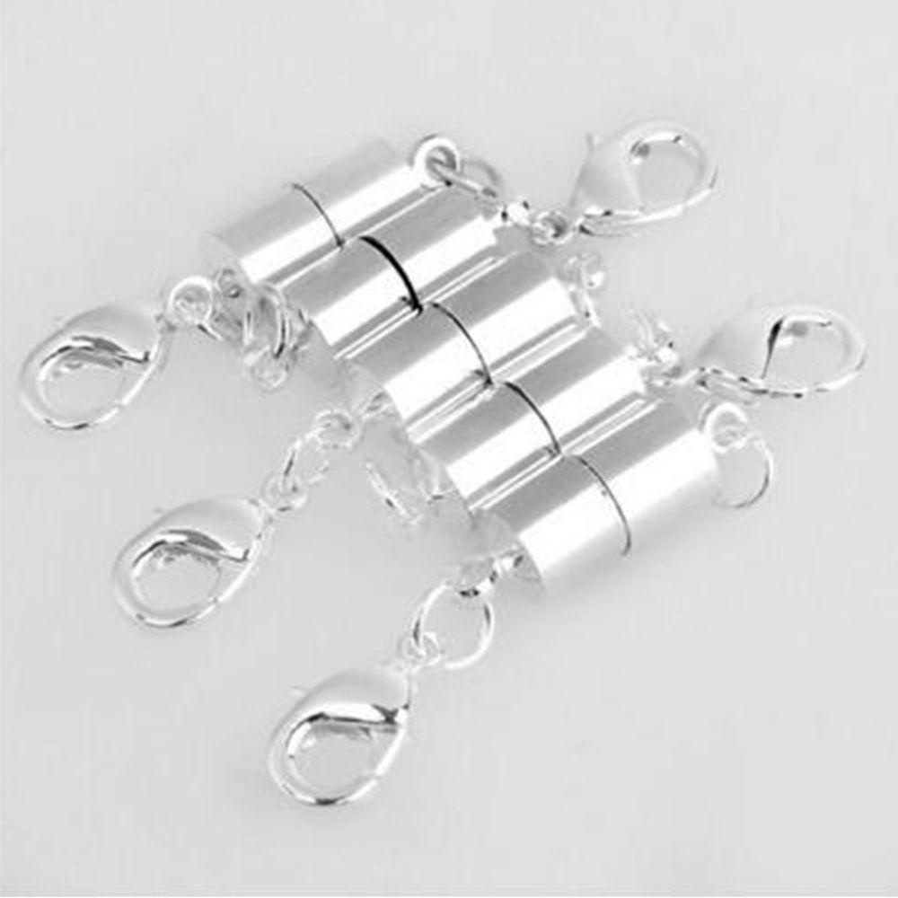 FORBETTER Móc Khóa Vòng cổ Mạ Bạc Hình Tròn