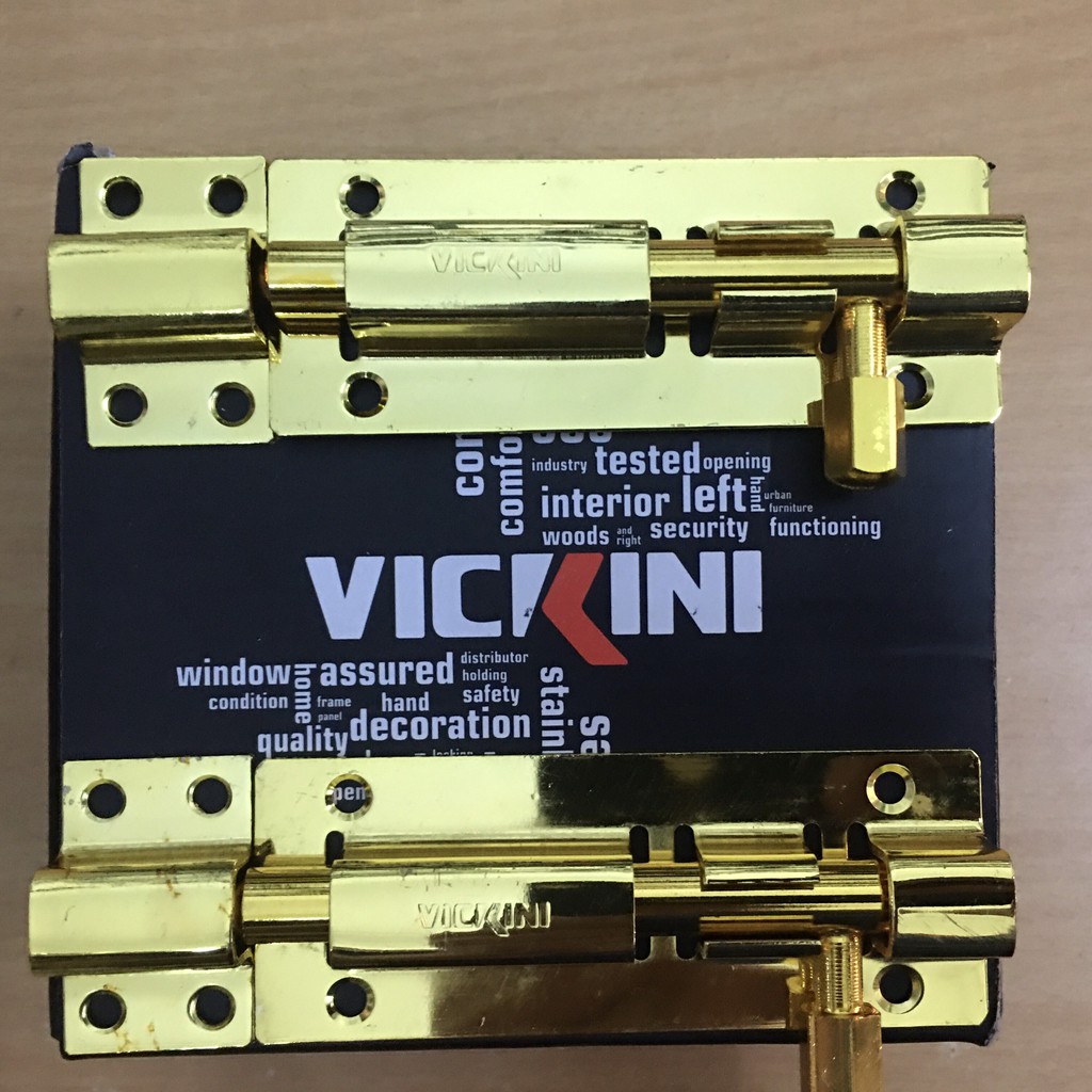 Chốt mập thép VICKINI 46401.100 chất liệu inox màu sắc vàng đẹp