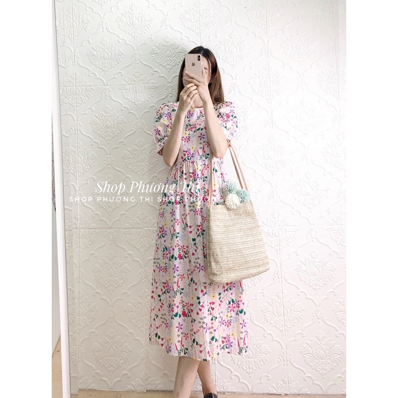 Đầm babydoll hoa lá ulzzang - Váy hoa nhí tháng 5 (hàng sẵn) | BigBuy360 - bigbuy360.vn