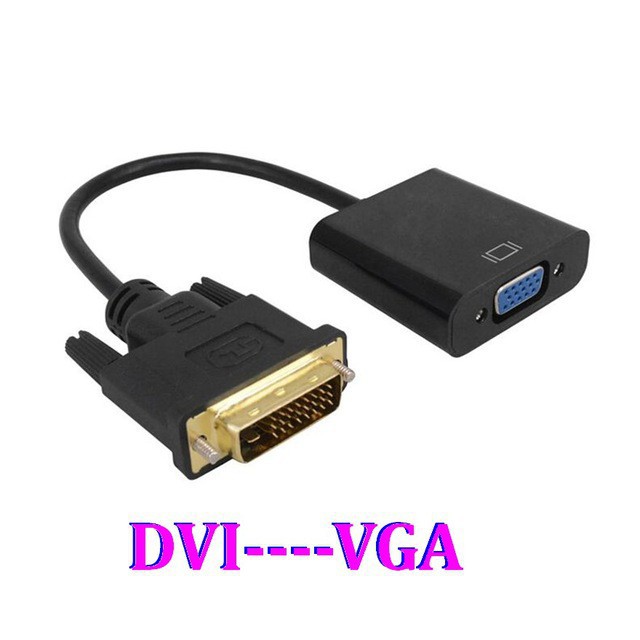 Cáp chuyển đổi DVI-D 24+1 sang màn hình LCD, máy chiếu có VGA,DVI TO VGA 24+1