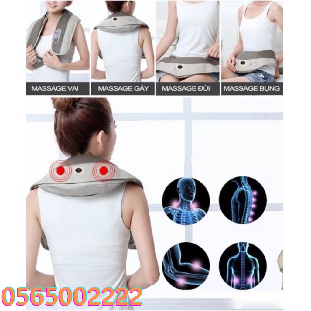 Máy Massage Chườm Nhiệt Cao Cấp ❤️Freeship❤️ Mấy đấm bóp chườm nhiệt Cổ Vai Gáy