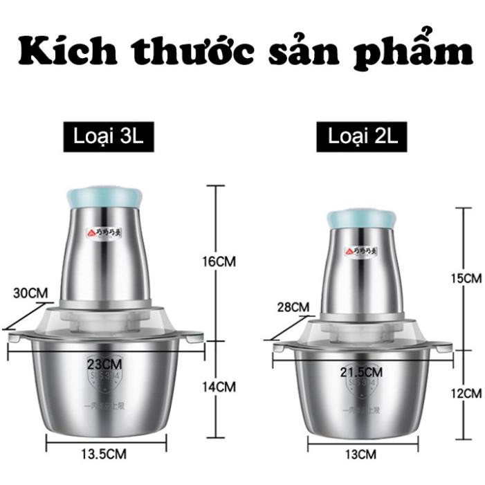 [ Home Fun ] Máy xay thịt ⚡Chính Hãng ⚡ Loại 2L và 3L - Máy xay thịt đa năng, thực phẩm, trái cây, hoa quả cao cấp