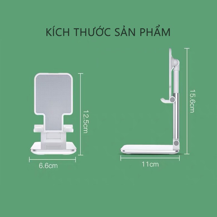 giá đỡ điện thoại hoặc máy tính bảng tiện lợi điều chỉnh tự do độ cao thấp dễ sử dụng kích thước nhỏ gọn