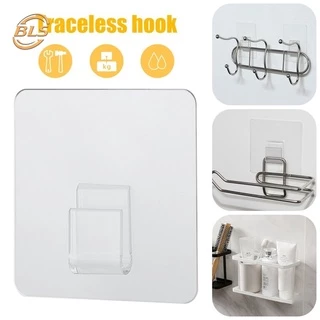 1 Móc Treo Đồ Dán Tường Tự Dính Trong Suốt Không Cần Đục Lỗ Đa Năng Sắp Xếp Gọn Gàng