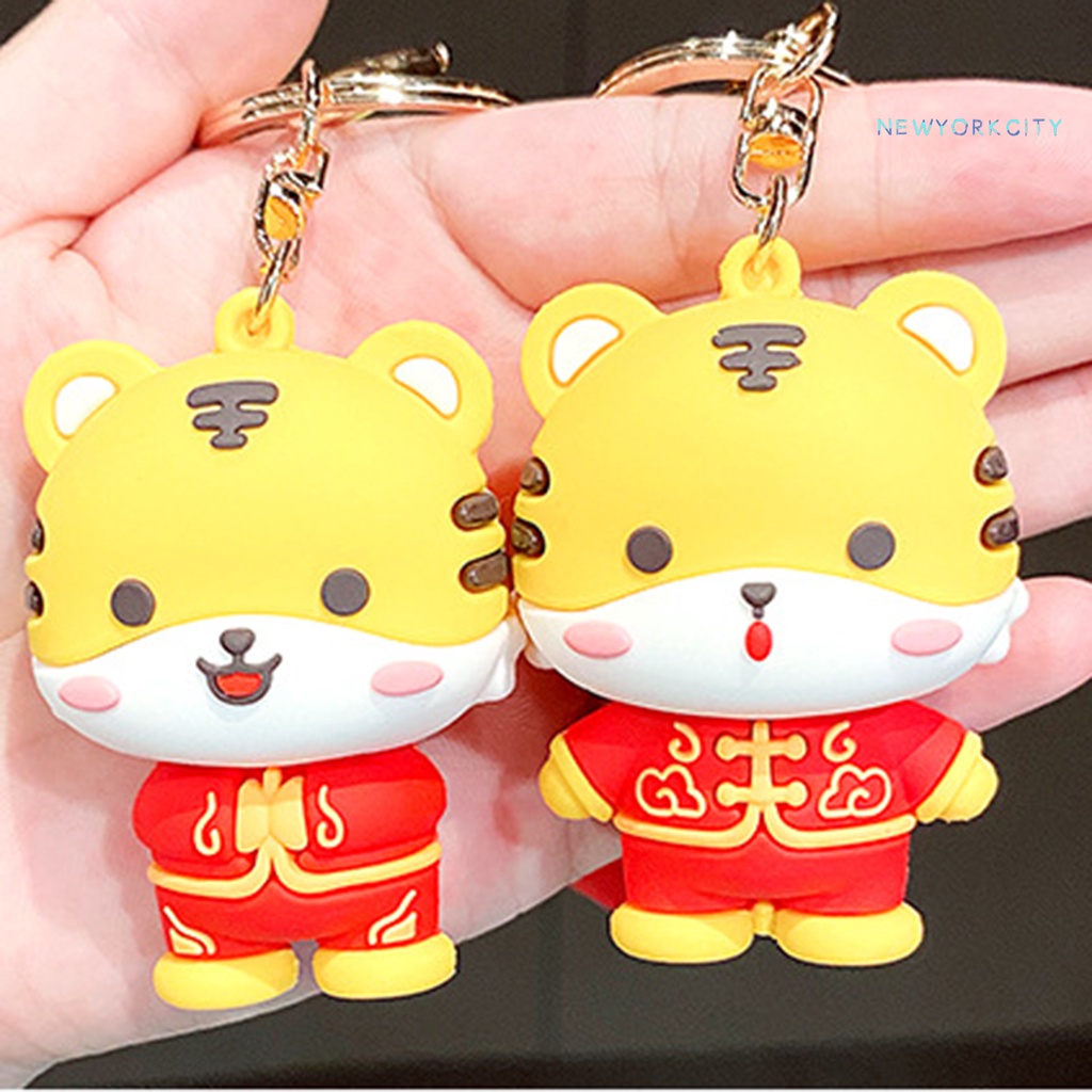 Móc khóa hình con hổ bằng PVC sáng tạo 2022 năm mới 2022