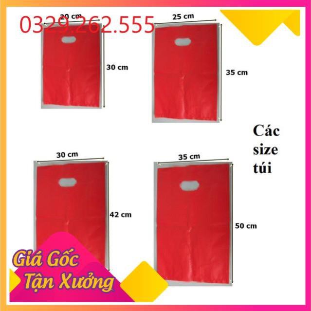 (Sale Khủng)  [Xả hàng] 1Kg túi bóng đỏ, túi nilong đỏ, túi đựng quà, túi bọc hàng loại dai bền đẹp đủ mọi kích thước