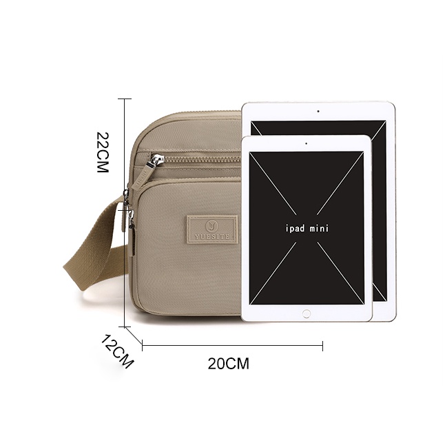 Túi Đeo Vai Hình Vuông Cỡ Nhỏ Vải Canvas Nylon Phong Cách Mới Cho Nữ