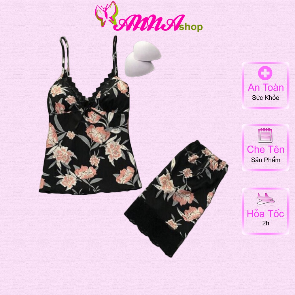Bộ ngủ phi hoa mùa xuân thoải mái, thoát mát (MS 09014) Anna Shop