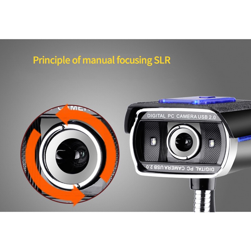 Webcam Usb 1080p Hd Có Đèn Led Và Micro Hỗ Trợ Quay Video Ban Đêm Cho Máy Tính | BigBuy360 - bigbuy360.vn