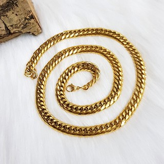 Dây chuyền nam mạ vàng, dây chuyền xi vàng kiểu xích nối bo tròn cạnh