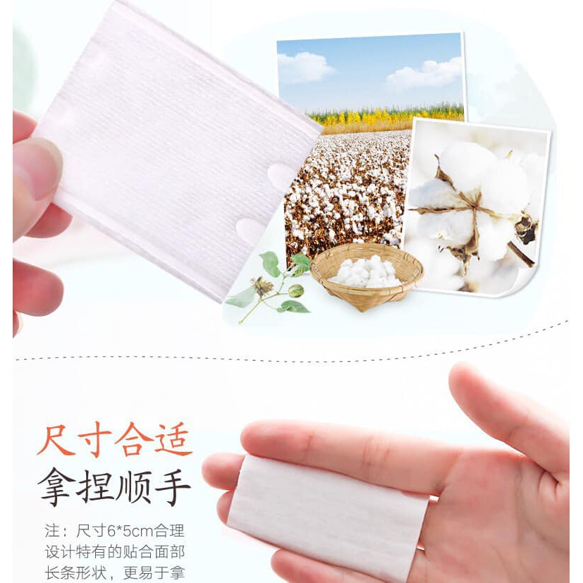 Bông Tẩy Trang COTTON PADS Túi 222 Miếng 100% Bông Tự Nhiên