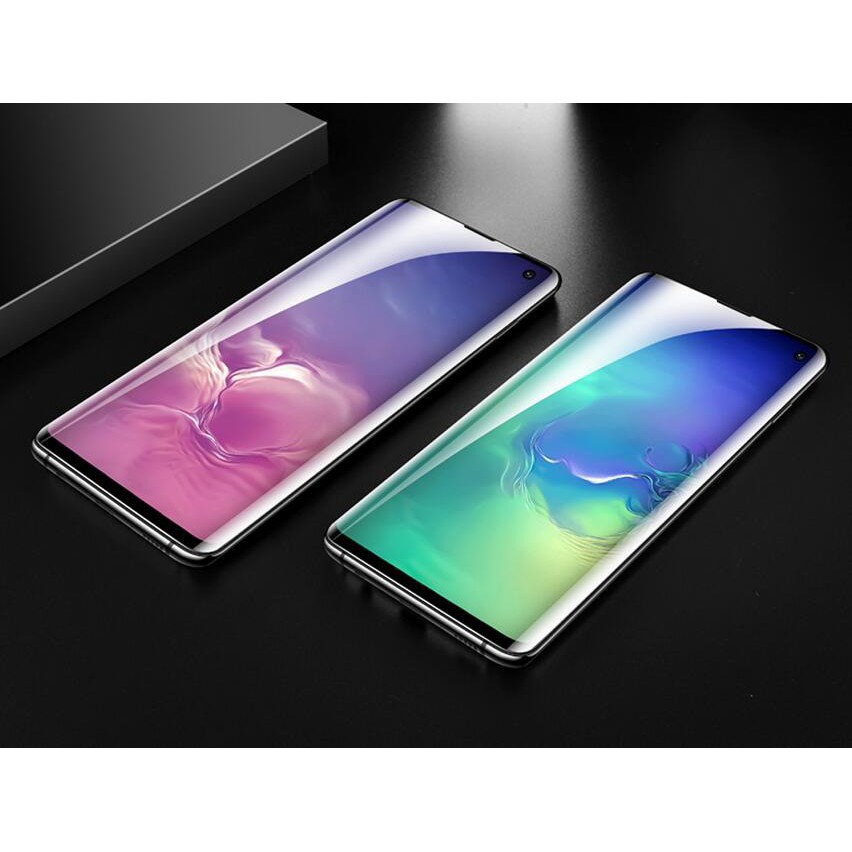 MADQ LCA Kính cường lực keo nước UV cho Samsung Galaxy S20 Ultra S10+ S9 Plus S8 + S6 S7 Edge Note 10 Pro 9 8 9 6