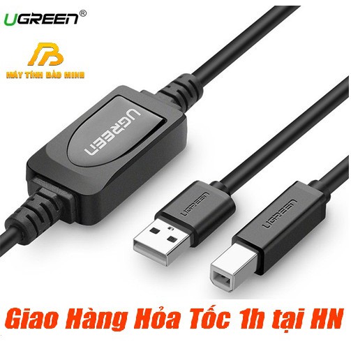 Cáp Máy In USB 2.0 Dài 15M có IC Cao Cấp Ugreen 10362 - Hàng chính hãng