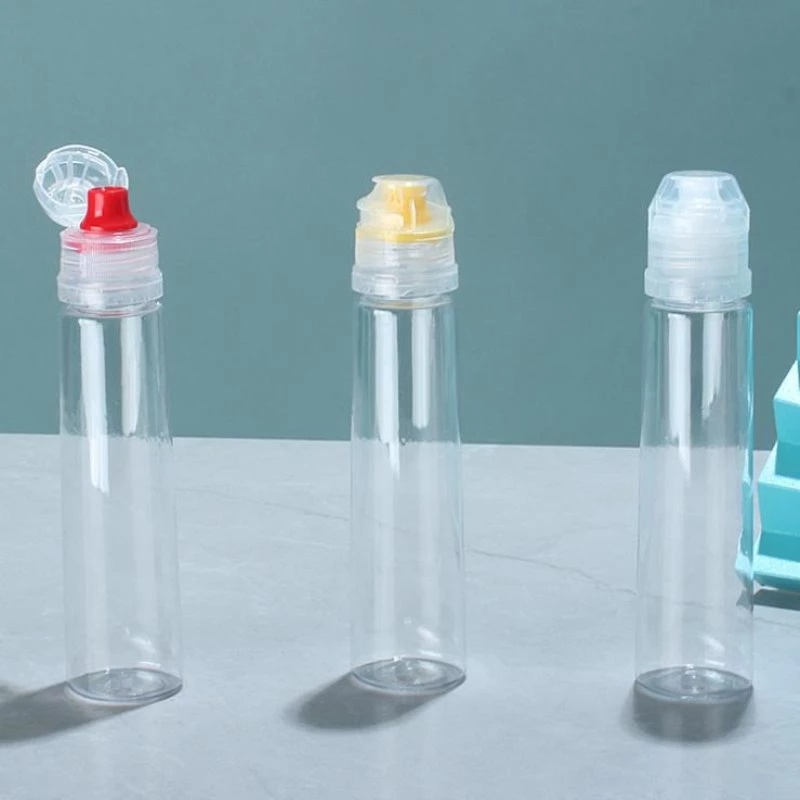 Chai Nhựa Trong Suốt 90ml Đựng Dầu / Giấm Dạng Bóp Tiện Dụng Cho Nhà Bếp