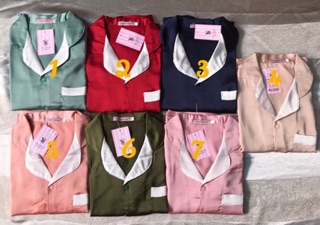 BỘ LỤA SATIN ÁO CỘC QUẦN DÀI PHỐI REN 2019